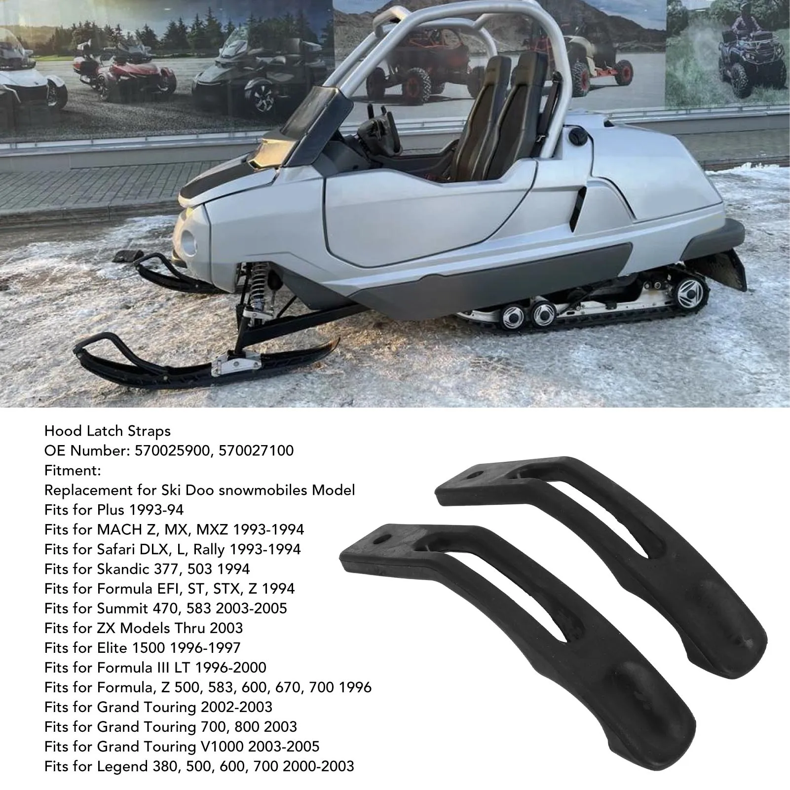 

Ремни для крепления капота двигателя 570025900, резиновые ремни-фиксаторы капота, замена для Ski-Doo MX MXZ DLX