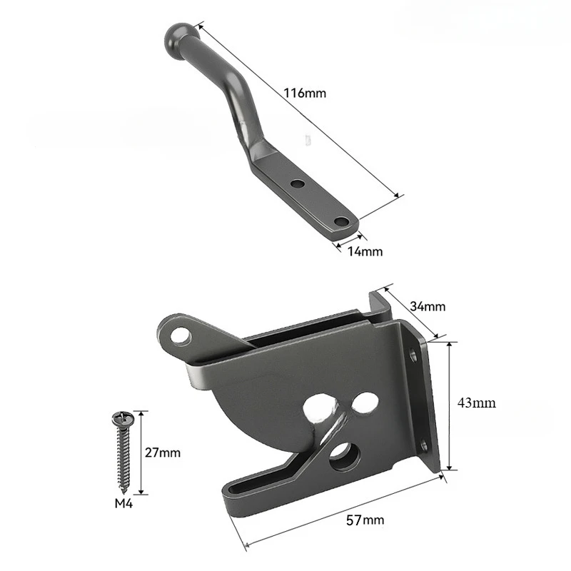 Loquet de porte automatique avec boulon pour clôture de jardin de pâturage, porte de ferme en acier 