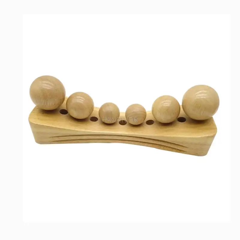 Solid wood lumbar spine massage pillow to relieve the wealth package to repair the lumbar spine adult special traction pillow