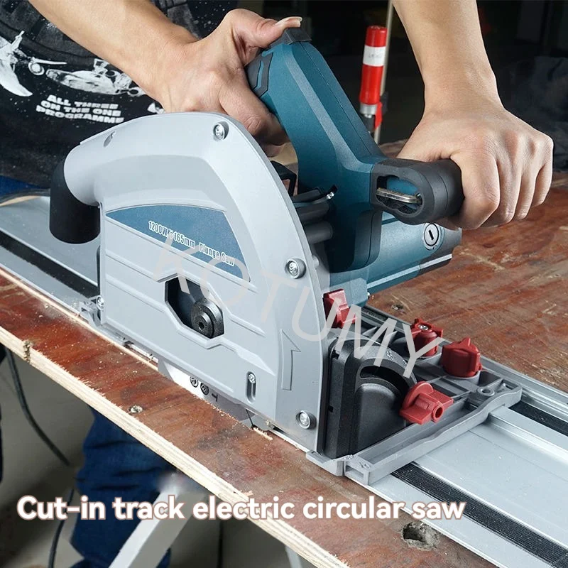 1.4M/2.8M Woodworking Guide Electric Saw 45° Miter Saw Wood Metal Cutting 1200W Multifunctional Woodworking Chainsaw