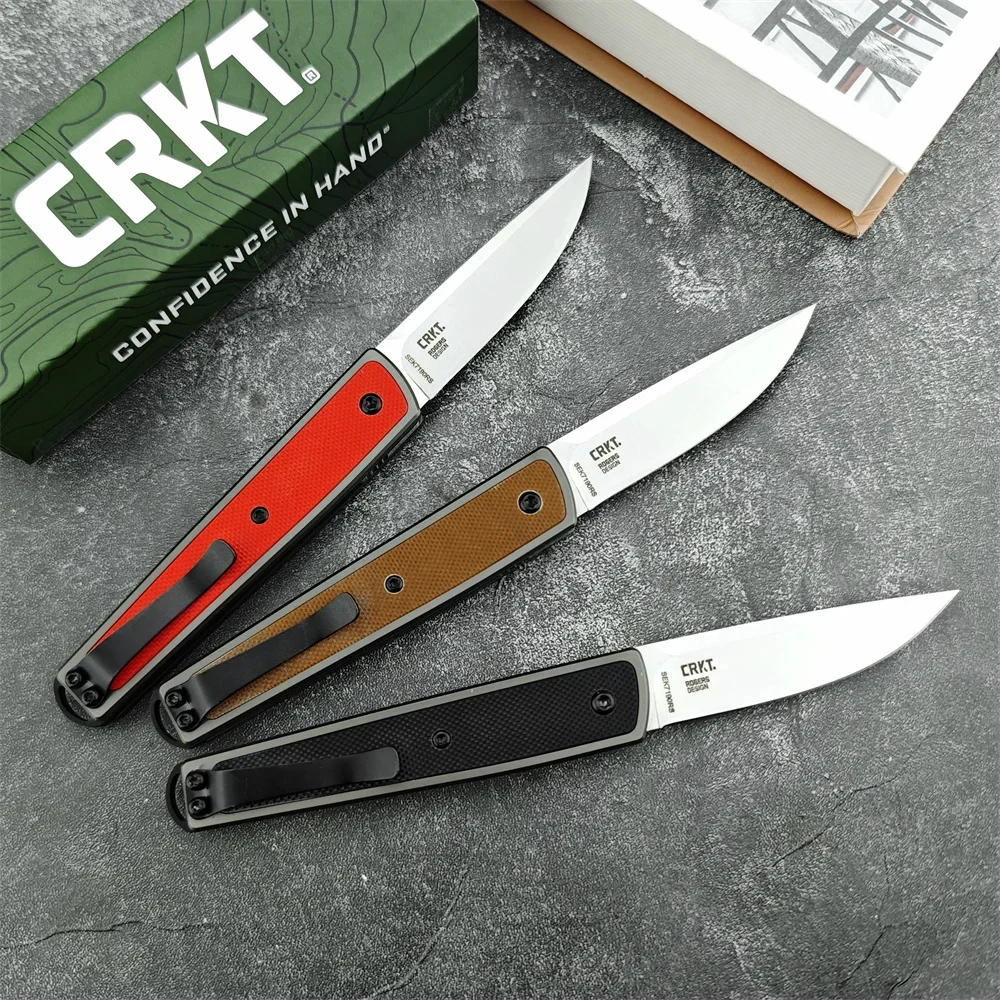 CR 7190 Outdoor Pocket Folding Knife 8Cr13Mov Steel Blade 420 Steel Inlay G10 Handle Emergency Response Military EDC Tool