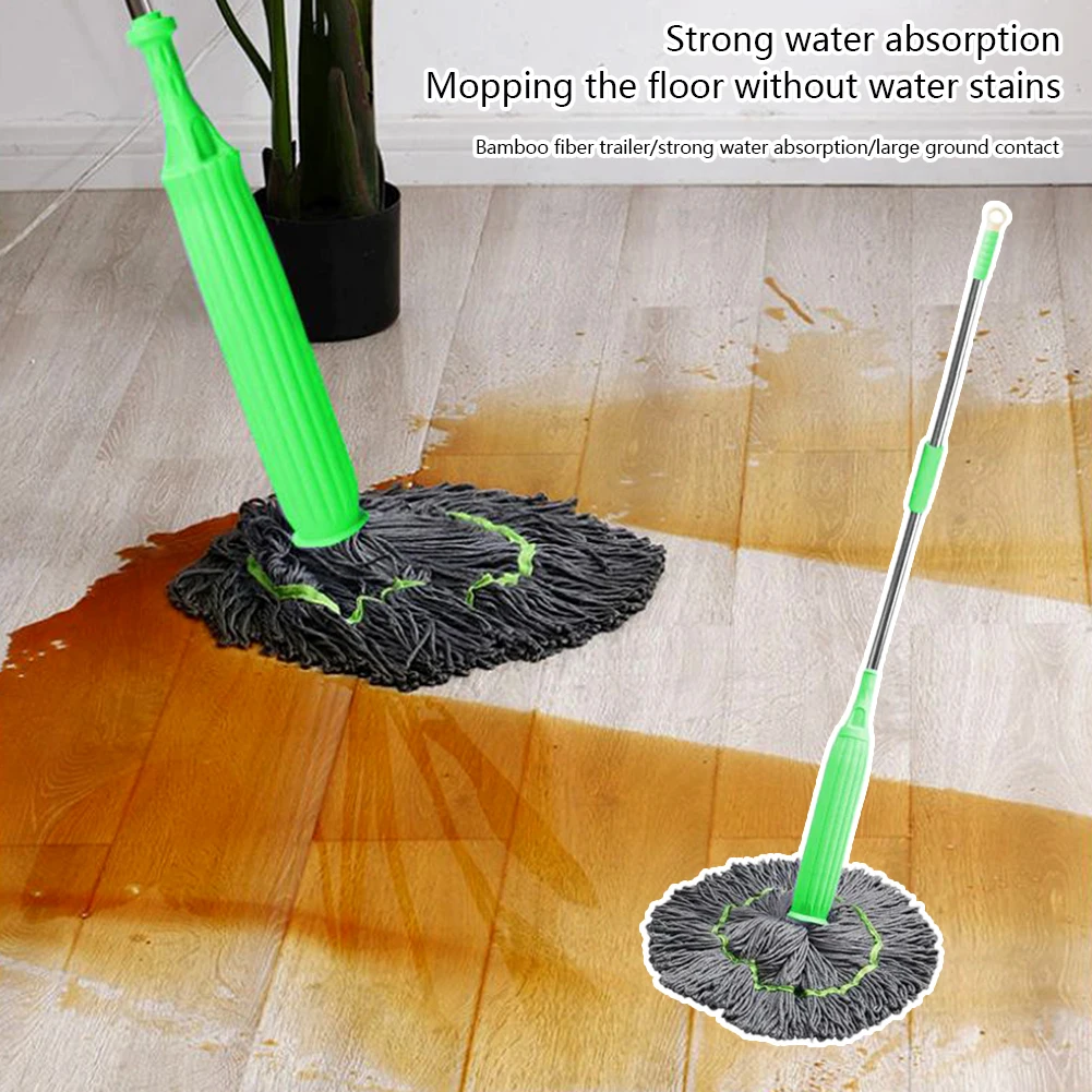 

Large Size Stainless Steel Long Handle Mops Floor Cleaning Squeeze Mop Hand Free Cleaning Rotating Mop Household Cleaning Tools