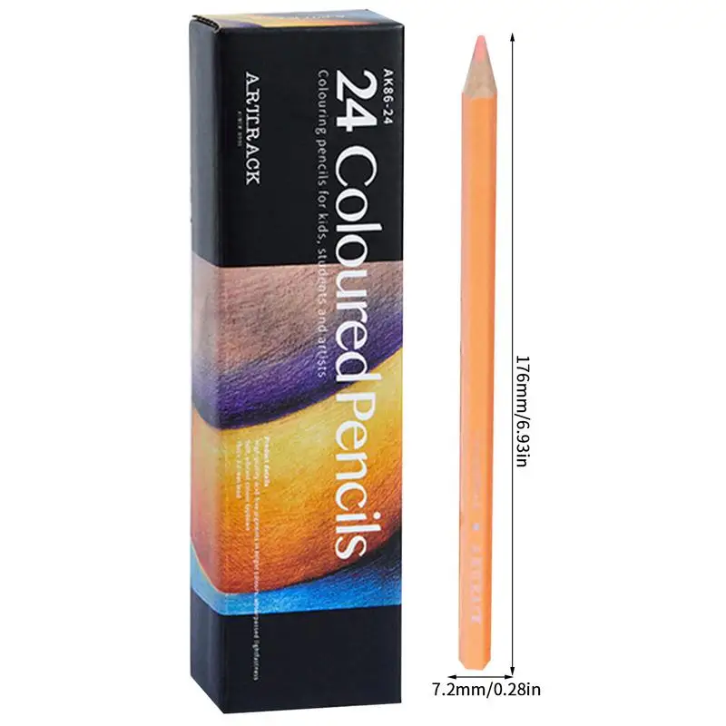 Lápis Coloridos para Adultos e Crianças, Lápis para Colorir, Presente para Iniciantes, 24/72