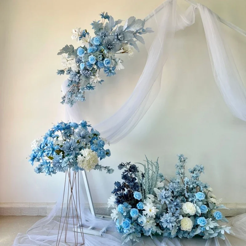 Artificial Flowers Wedding Background Arrangement Hanging Flower Row Window Display Party Welcome Sign Flower Ball Home Decor