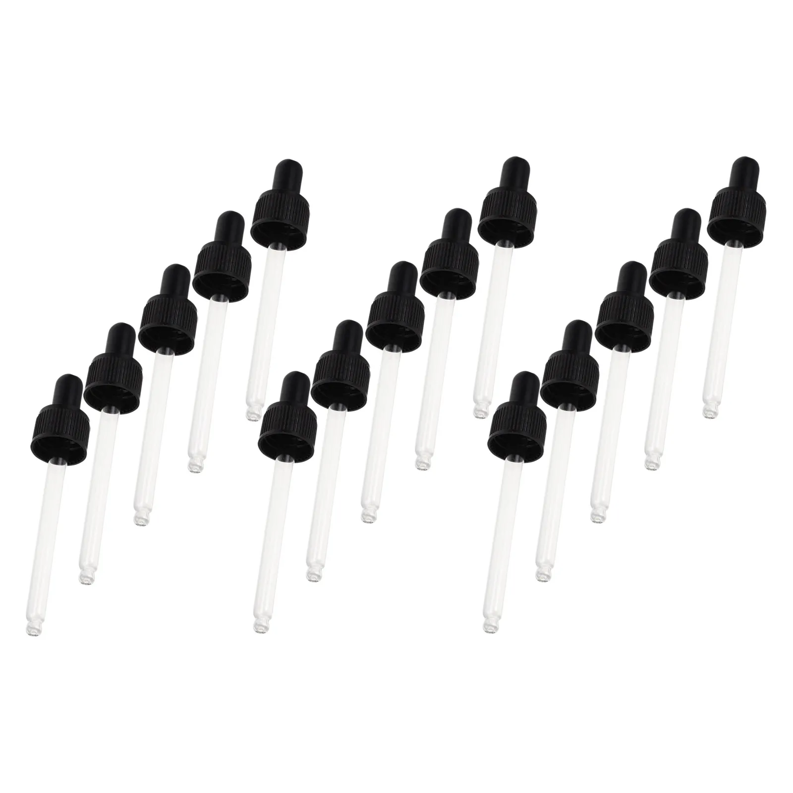 20Pcs Glass Dropper Bottles Essential Oil Droppers Silicone Bulb Screw Cap Leakproof Accurate Dosing Perfume Makeup Application - view 5