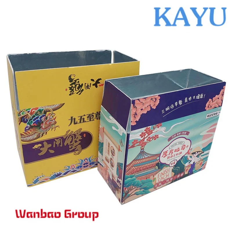 Custom  Wholesale Corrugated Aluminum Foil Lined Insulated Shipping Paper Boxes for Frozen food packaging