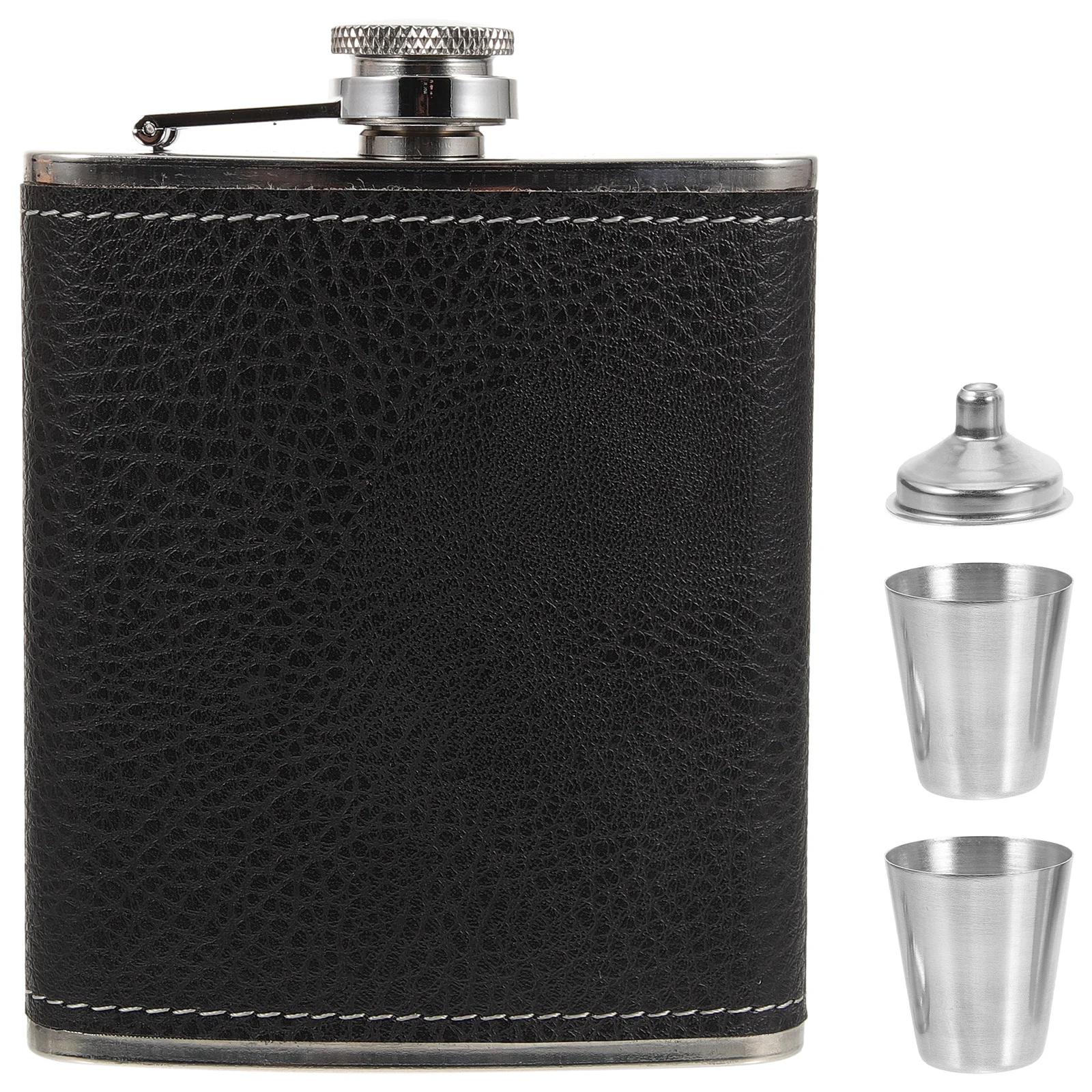 

1Set Small Leak Proof Stainless Steel Liquor Flask Portable Hip Flask for Camping Hiking Outdoor Travel Wine Funnel Gift