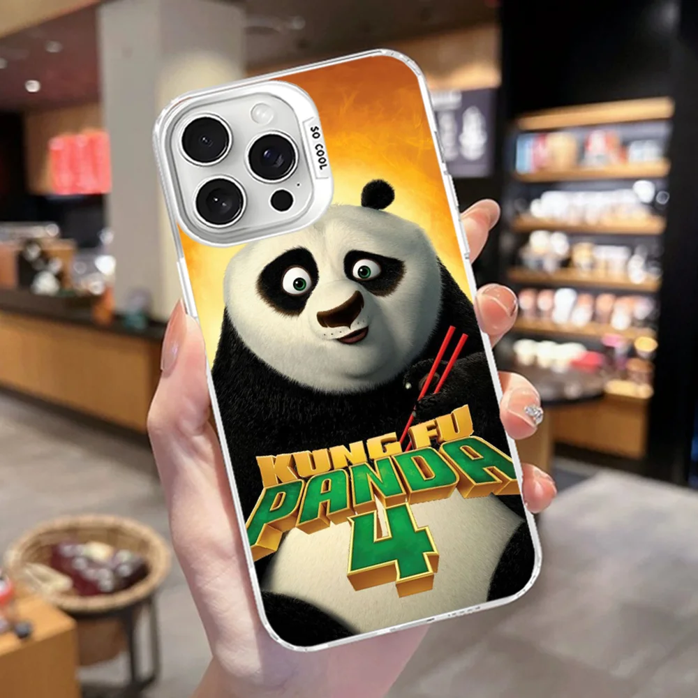 Kungs F-Fu Cool Pandas Phone Case For iPhone 16 15 14 13 12 11 Pro Max X XR XSMAX Matte Shockproof Back Cover