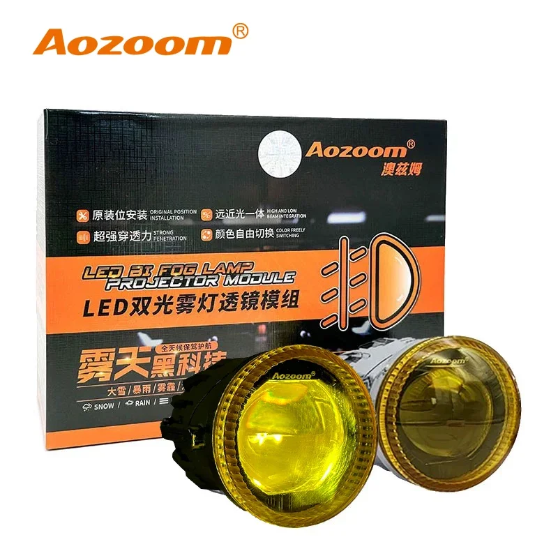 Aozoom 2 inch 45W Offroad Fog Light For Bronco Jeep Golden eye Fog Lamp Led Driving LED Working Light For Equation Leopard 5