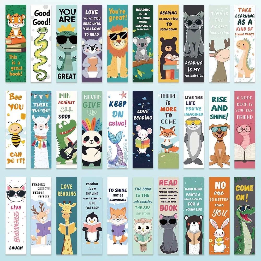 30-pecas-dos-desenhos-animados-animais-ingles-marcadores-aprendizagem-criativa-etiquetas-de-leitura-marcadores-de-livro-presente-cultural-recompensa-suprimentos