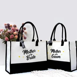 Mother of the Groom Bride Canvas Tote Bag beach pool wedding engagement Bachelorette hen Party Bach weekend Bridal Shower gift