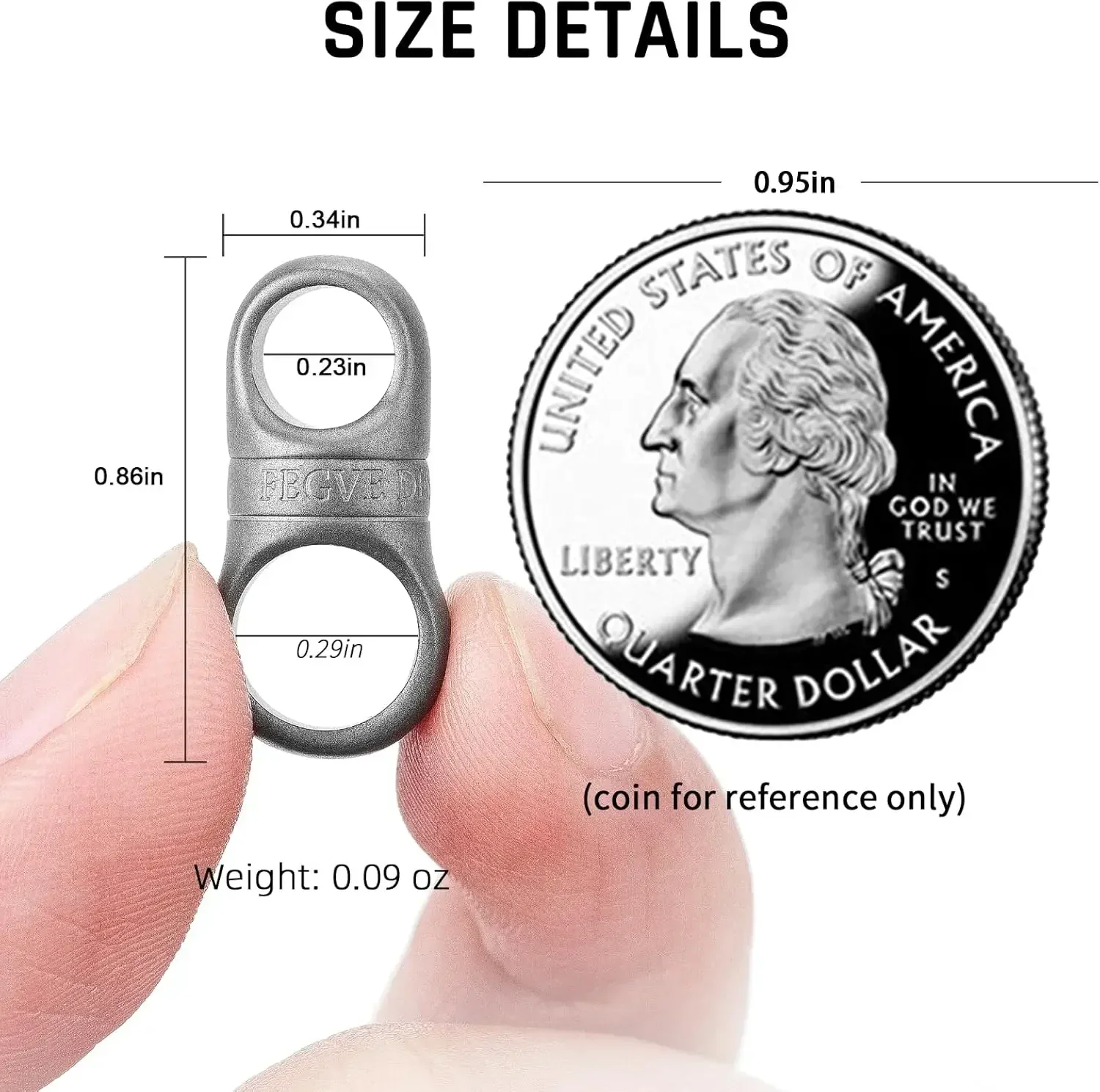 Fegve Titanium SS420 S925 Key Chain Rings, 360° Swivel Keychain Connector, Small Keychain Accessories for Car Keys/Men