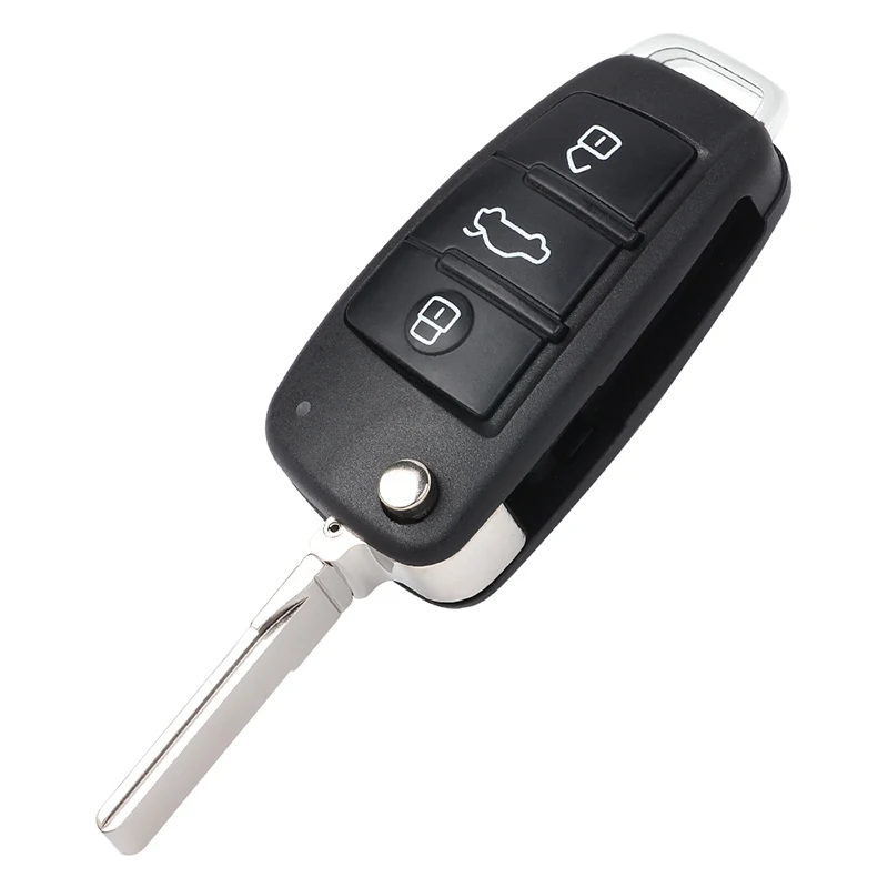 KEYECU Semi-Intelligent Flip Remote Control Car Key With 3 Button 434MHz MQB48 Chip for Audi A3 S3 2012-2019 Fob 8V0 837 220