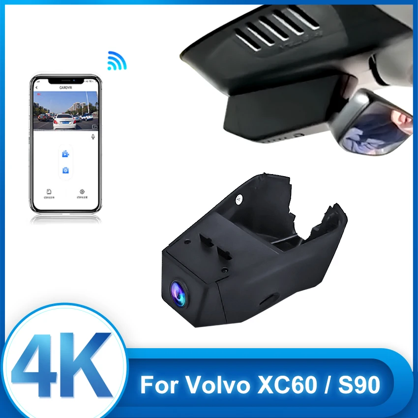 

Для Volvo XC60 S90 2022 2023 2024 Plug and Play 4K видеорегистратор для автомобильной камеры видеорегистратор WIFI Автомобильный видеорегистратор записывающие устройства