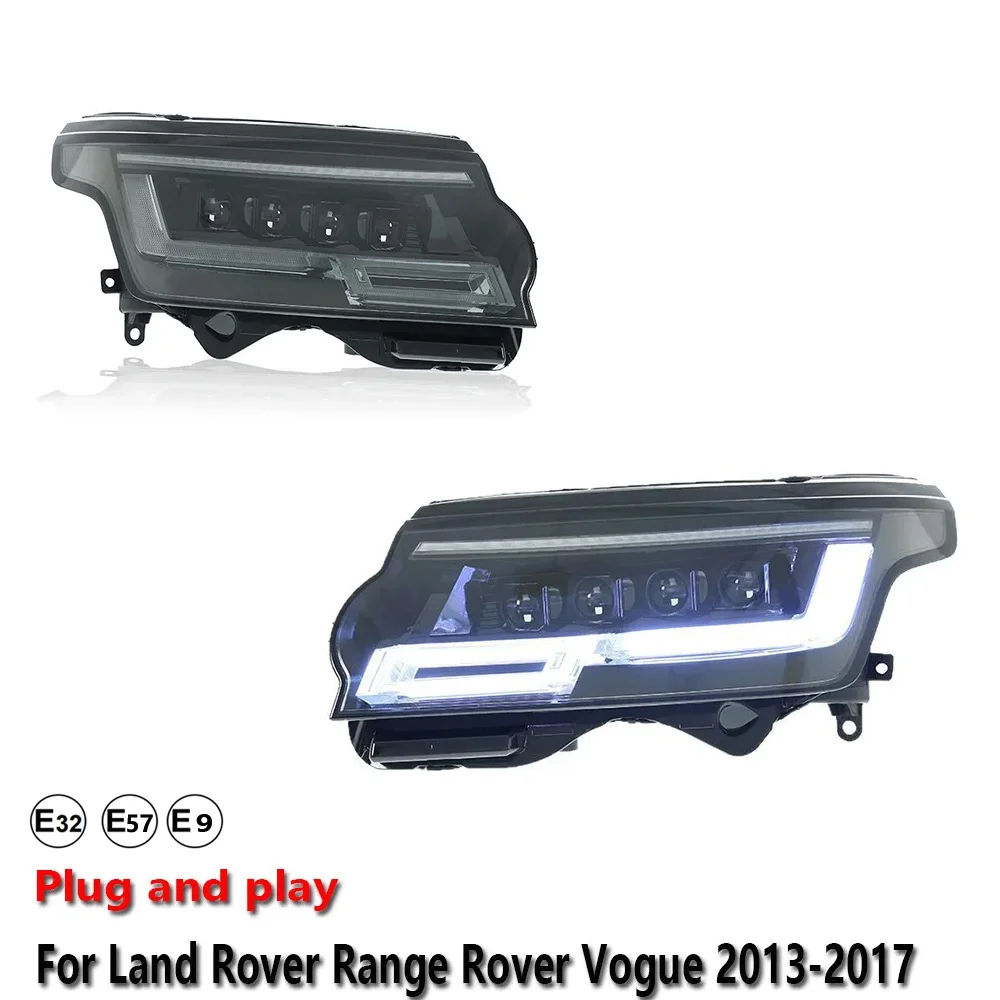 Car Accessories LED Headlight Light For Land Rover Range Rover Vogue 2013-2017 Front Headlamp DRL Signal Lamp Plug Play