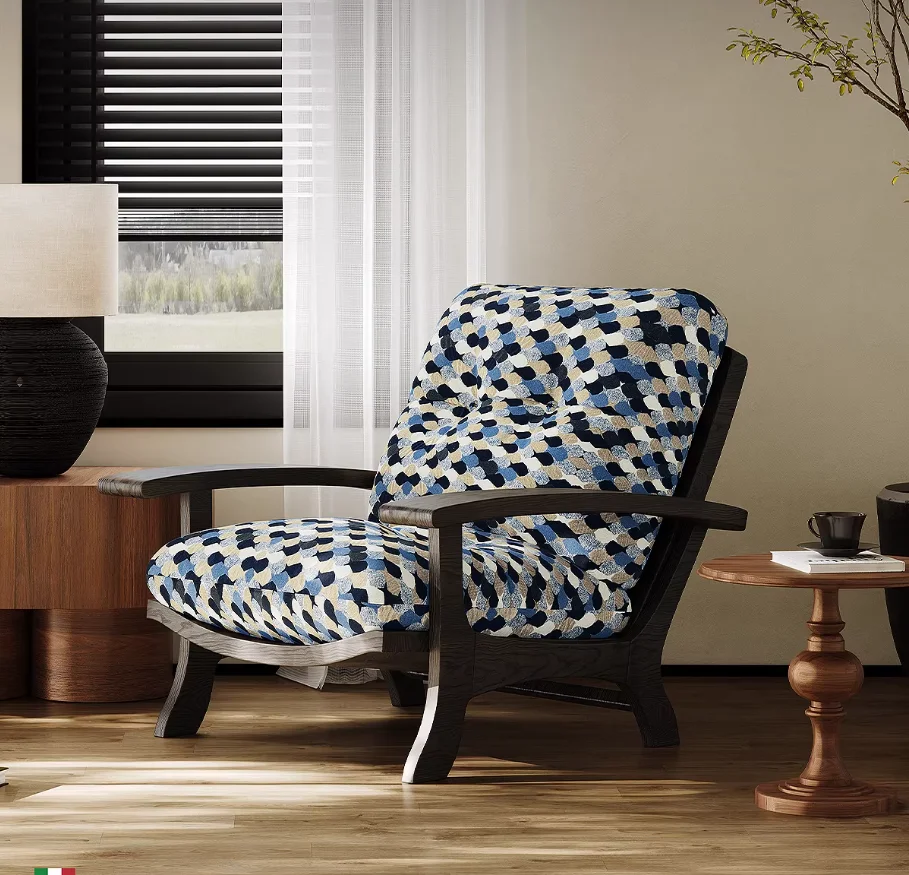 #   Moderner Massivholz Polstersessel für Wohnzimmer & Schlafzimmer Tee- & Lesesessel
