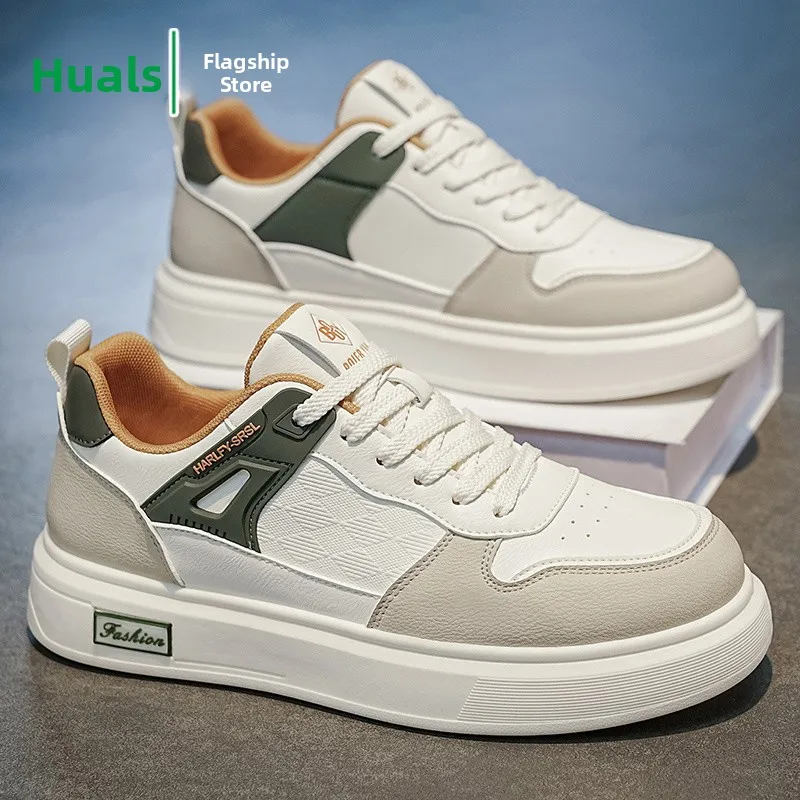 Men's Summer Breathable Low-Top Casual Shoes Fashionable Versatile Youth Sports Soft Bottom White Shoes Korean Style Outdoor
