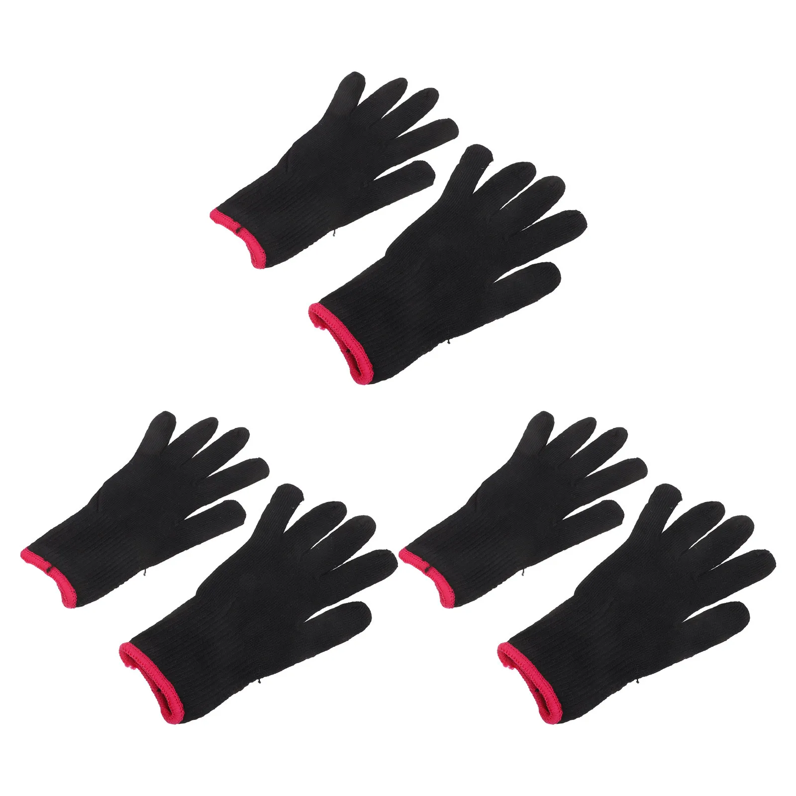 헤어 스타일링을위한 6pcs 내열 장갑 높은 탄력성 안티 그립 보호 재사용 가능한 살롱 열 장갑 다림질