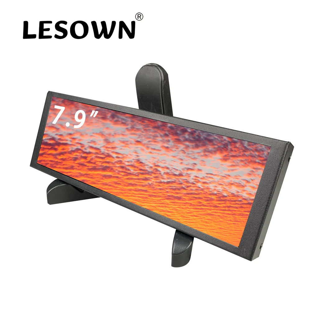 

LESOWN Bar Touchscreen Monitor 7.84 inch HDMI 400x1280 IPS mini Long Strip Portable Laptop Expand Screen for PC Case Windows