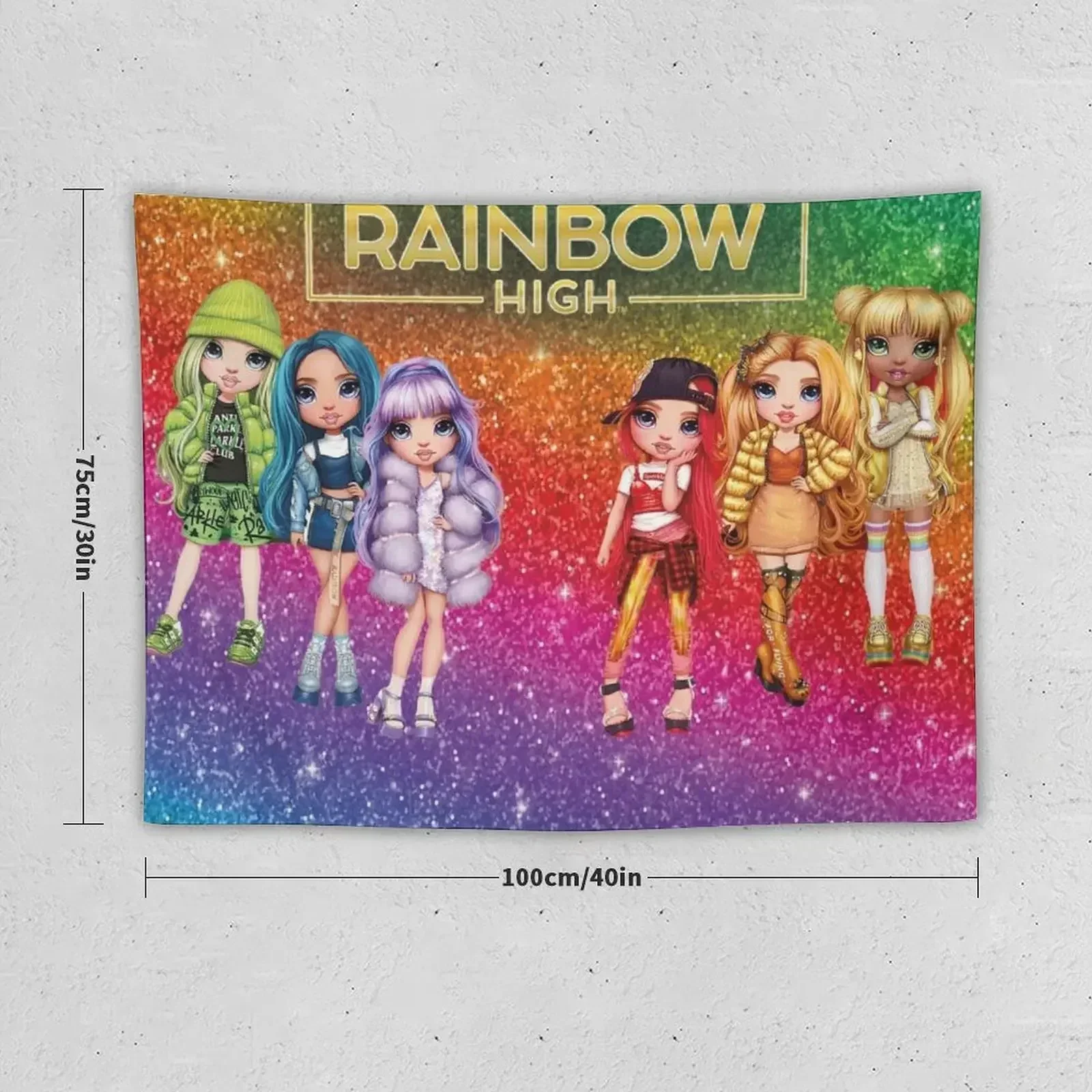 Rainbow High Dolls Characters Tapestry Room Decorator Decorative Wall Mural House Decorations House Decoration Tapestry