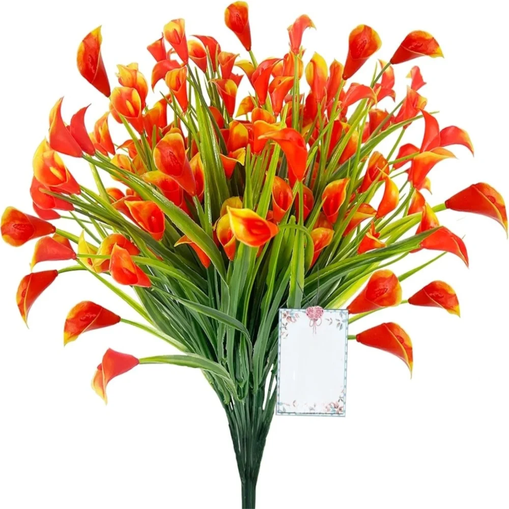 Ramo de lirio de Cala Artificial, 1/2/5 unidades, 33cm, plástico, protección UV, lirio de Cala, flores artificiales, planta falsa, decoración de la habitación del hogar