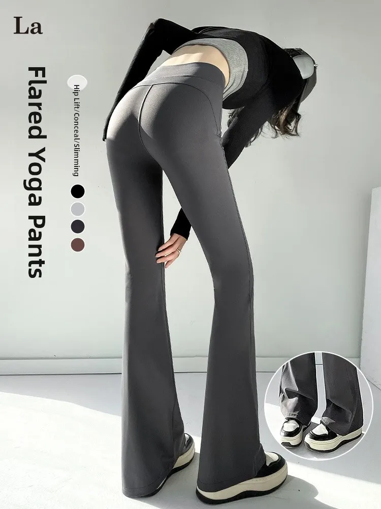 

La Chapelle ey arkskin Bell Bot Брюки для йоги Женская верхняя одежда Весна 2025 Длинные брюки с высокой талией и контролем живота