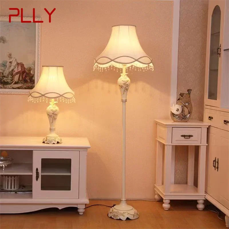 PLLY European Floor lamp Luxurious Living Room Bedroom Study Villa Hotels LED Warm Creativity Floor lamp Next To Sofa