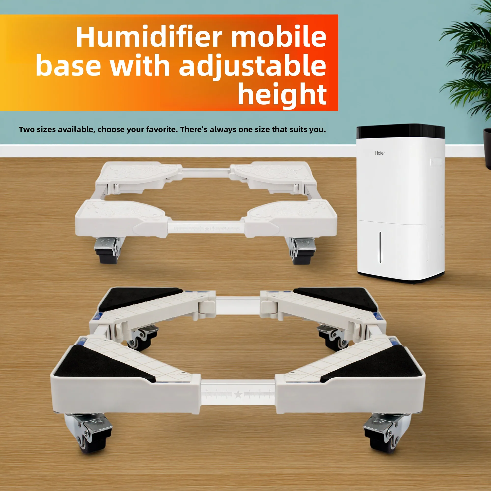 

Увлажнитель воздуха Base Braet с универсальными колесами, увеличенной высотой для хранения, доступный для инвалидных колясок, для организации дома...