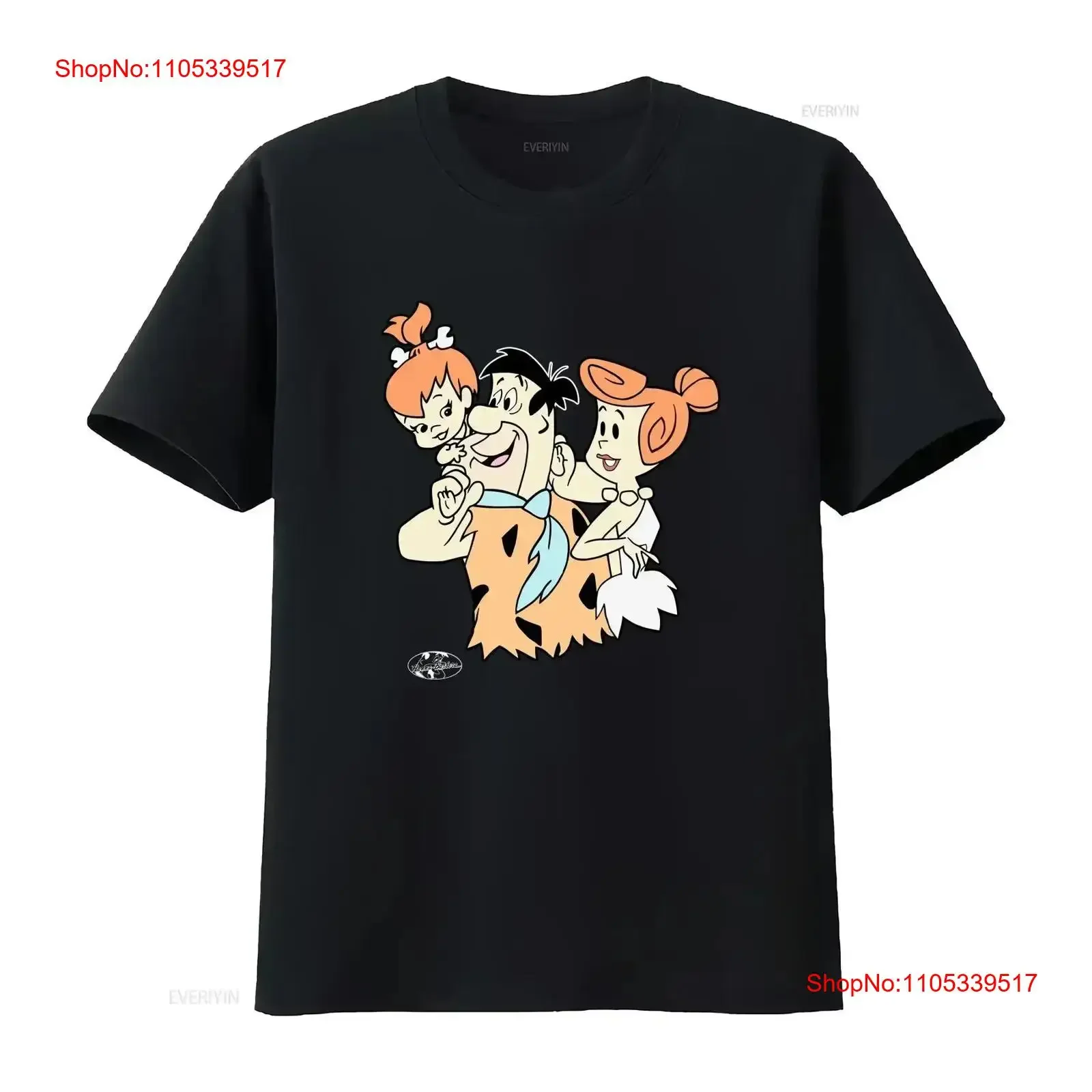 vintage 80s FLINSTONES FRED WILMA PEBBLES CARTOON TV SHOW BLACK T Shirt LARGE L Washed Versatile Stretched vintage Washed