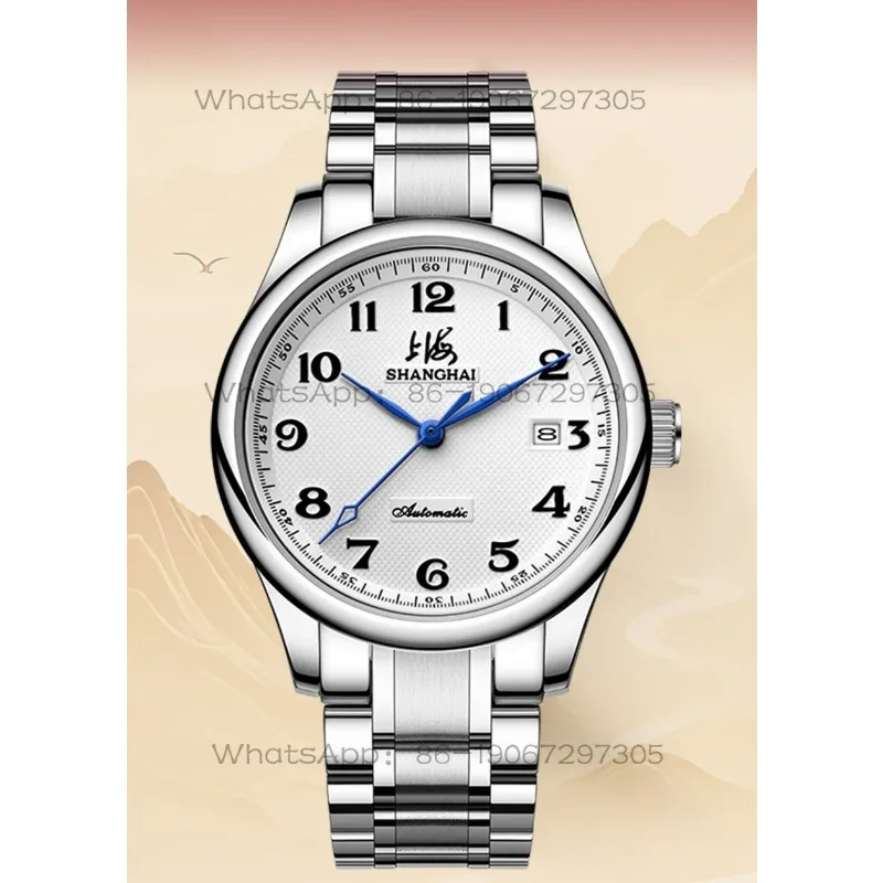 Time Island Watch 1 Store Shanghai Watch, Automatic Machinery, Classic Men's Single Calendar Steel Belt