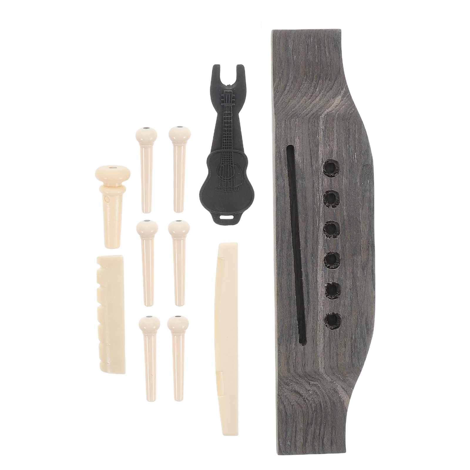 

Acoustic Guitar Wooden Bridge Saddle Set Solid Wood Bridge Nut Saddle Puller Guitar Repair Accessories Replacement Parts