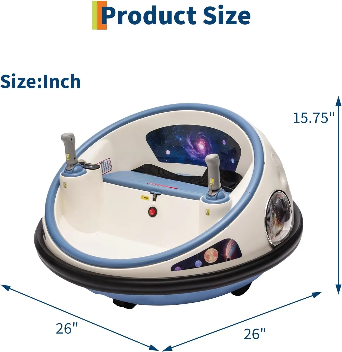 Coche de parachoques eléctrico para niños de 12 V con control remoto para padres, 360 °   Spinning & Music, 2 modos de velocidad, cinturón de seguridad, juguetes para niños