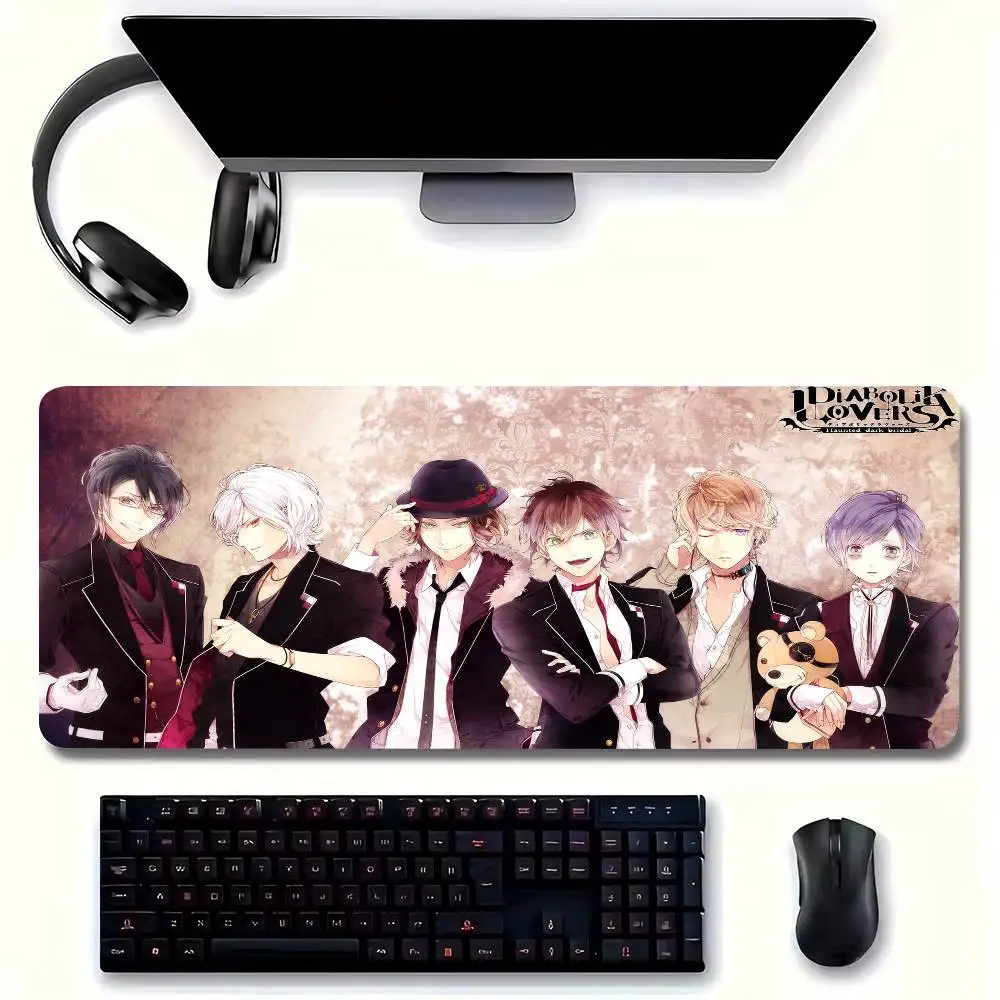 Anime D-Diabolik Lovers Game Mousepad Non-slip Suitable For Office Computers Laptops E-sports Game Desk Mats XXL Keyboard
