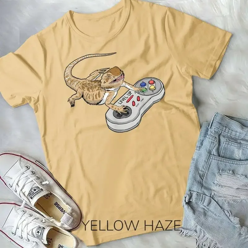 Bearded Dragon Playing Video Game Reptiles Pagona Gamers Unisex Youth T Shirt