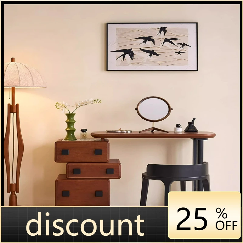 LTT French medieval retractable building block dressing table bedroom solid wood makeup table