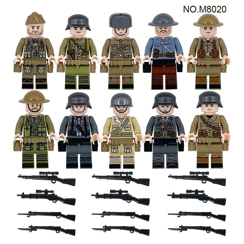 

Военная фигурка M8020, модель куклы из мелких строительных блоков, аксессуары, оптовая продажа Meigao для трансграничной торговли