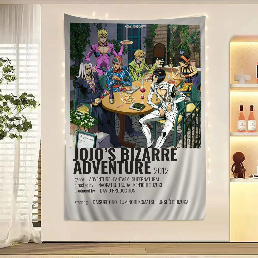 JoJo Bizarre Adventure Anime Tapestry Cheap Hippie Wall Hanging Bohemian Wall Tapestries Mandala Home Decor