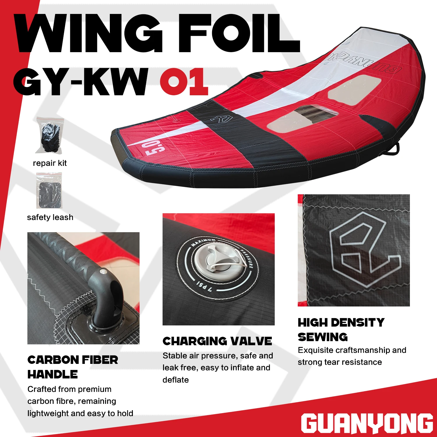 5M Wing Wingfoil Kitesurfing Beginners Surfing Kite Wind Foil Paraglider Downwind Waterplay Surfboard Efoil Hydrofoil Lakes