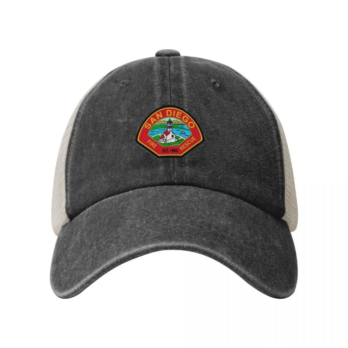 San Diego CaliforniaFire Rescue Baseball Cap Beach Outing party Hat Golf Hat Girl'S Hats Men's