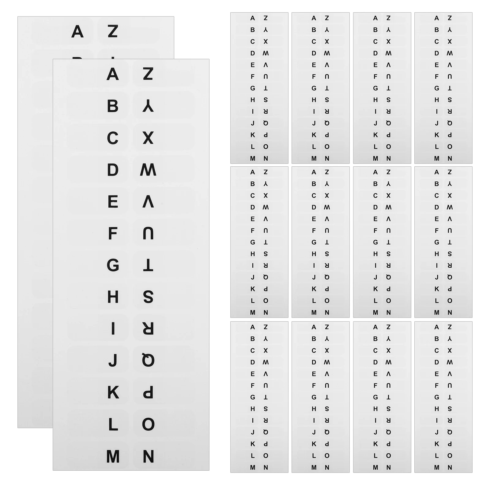 

14 Sheets Alphabet Index Page Markers For Notebooks Sticky Plastic Small Page Office Home Use English Letters Tabs Convenient