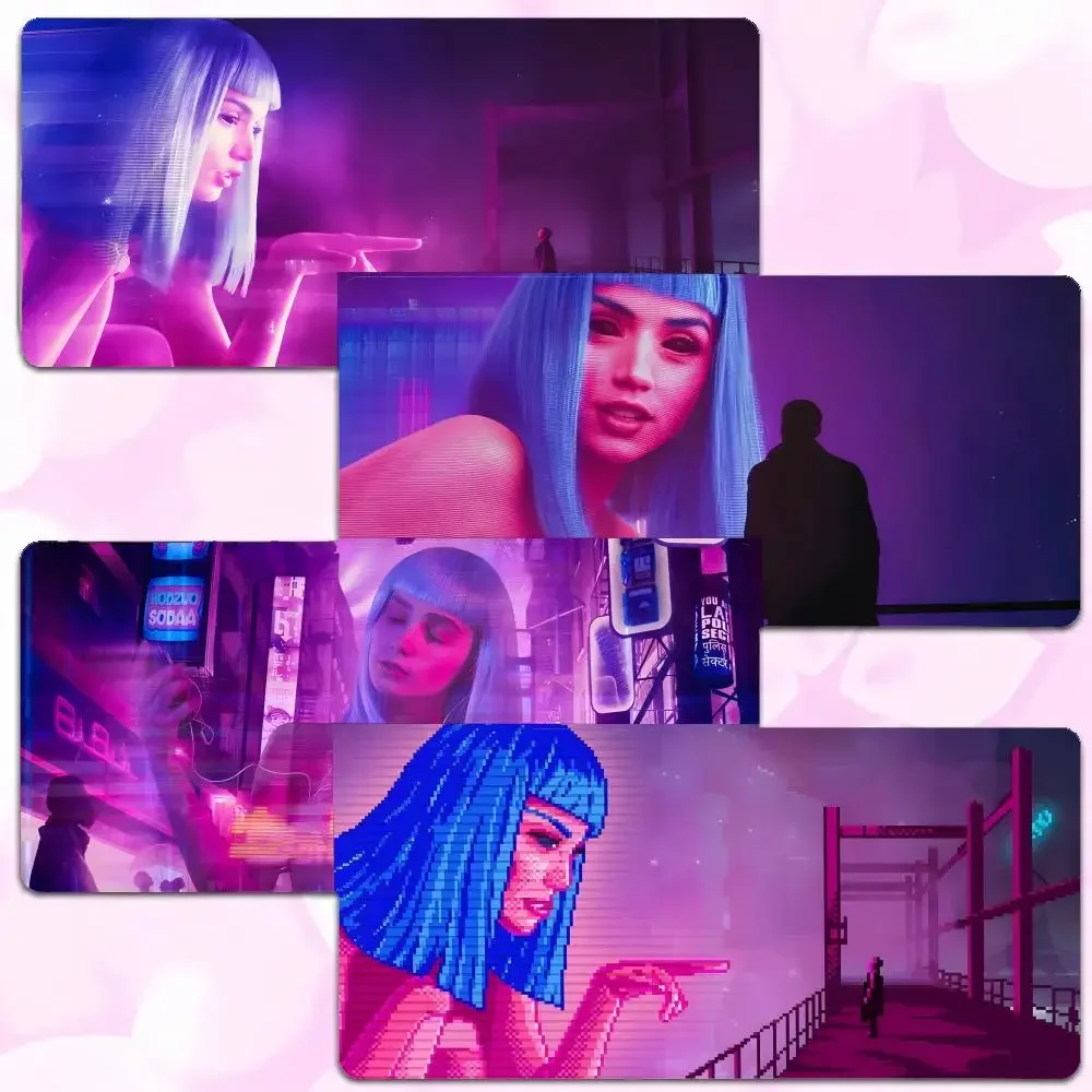 B-Blade Runner cyberpunk dystopia Mouse Pad Thick Lock Edge Gaming Desk Mat Large Size PC Mouse Pad Home decor