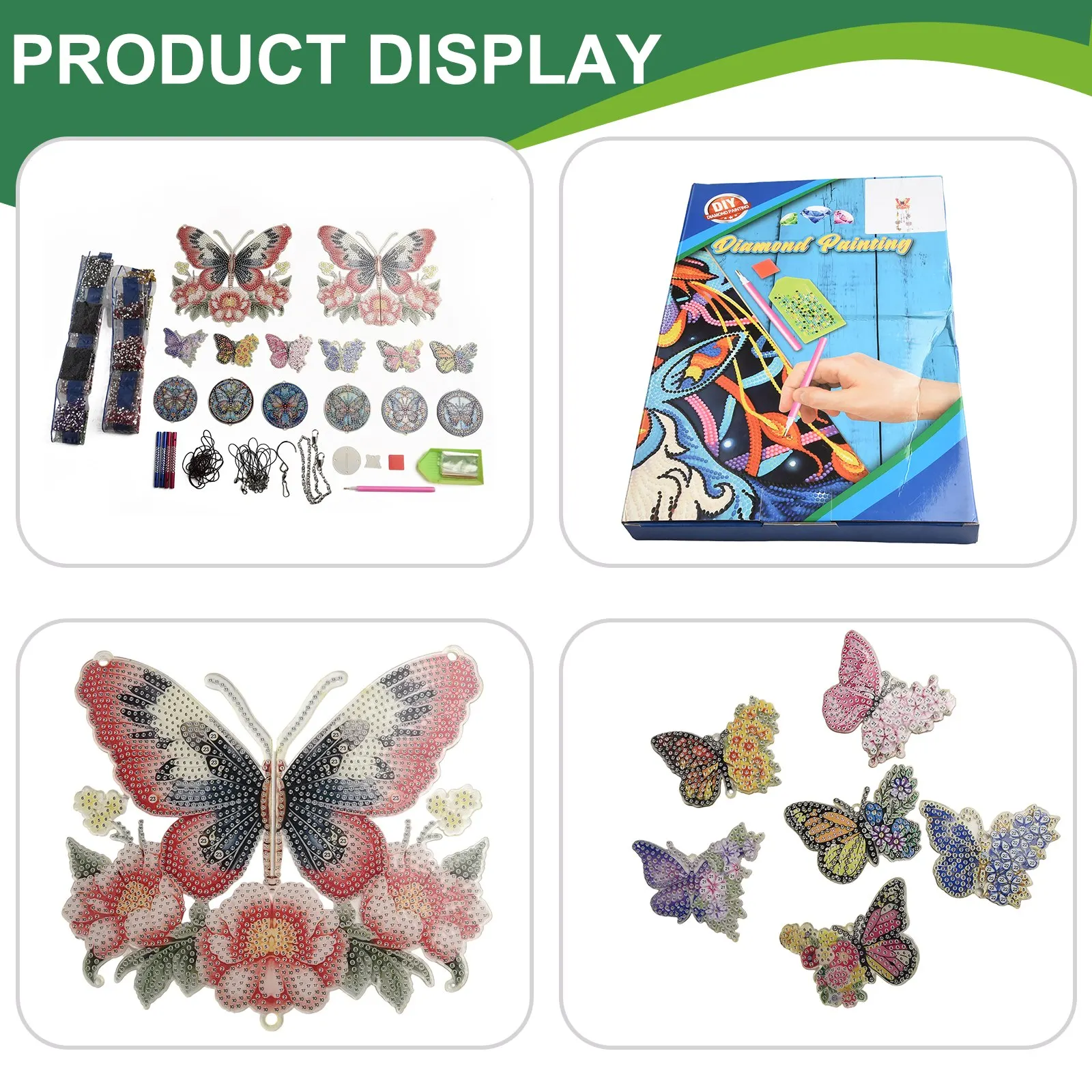 1pc/Set DIY Butterfly for Diamond Art Sun Catchers Double Sided Wind Chimes With for crystal Diamond-Painting Sun Catchers For