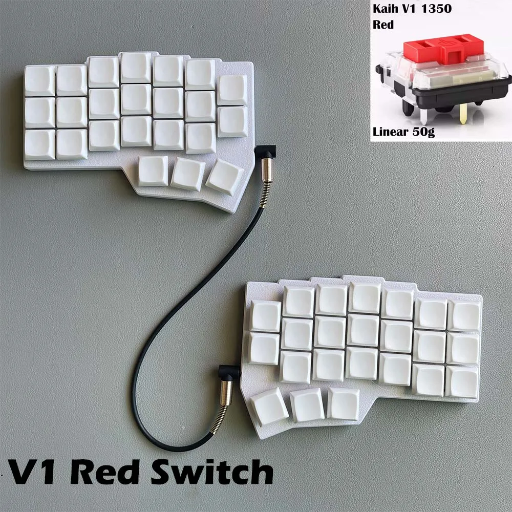 CHOC Corne Laag profiel gesplitst mechanisch toetsenbord Bedraad Hot-swap Kaih Chocalate V1/V2 Schakelaar Bedraad RGB VIAL Programmeerbaar