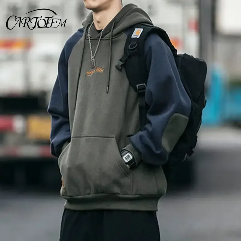 

Мужская одежда, толстовки в стиле хип-хоп с вышивкой для мужчин, толстовки в стиле пэчворк с капюшоном в стиле Харадзюку, модный хлопок, элегантный, стильный, низкая цена