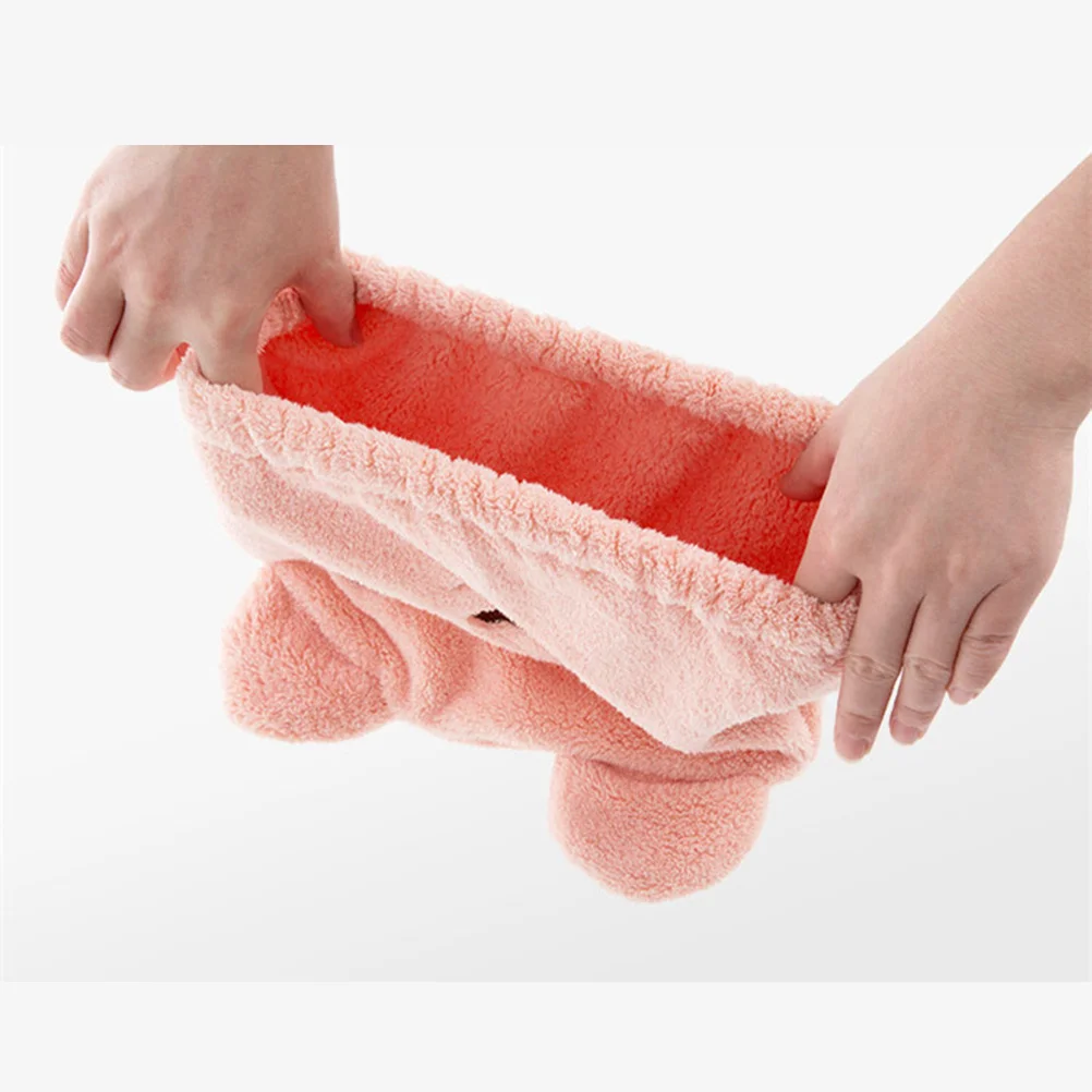 قبعة الشعر الجاف الوردي الحيوان الكرتون نمط منشفة الاستحمام قبعة سريعة الجافة قابلة لإعادة الاستخدام قبعة الدش للنساء المنزل الصالة الرياضية السفر #1