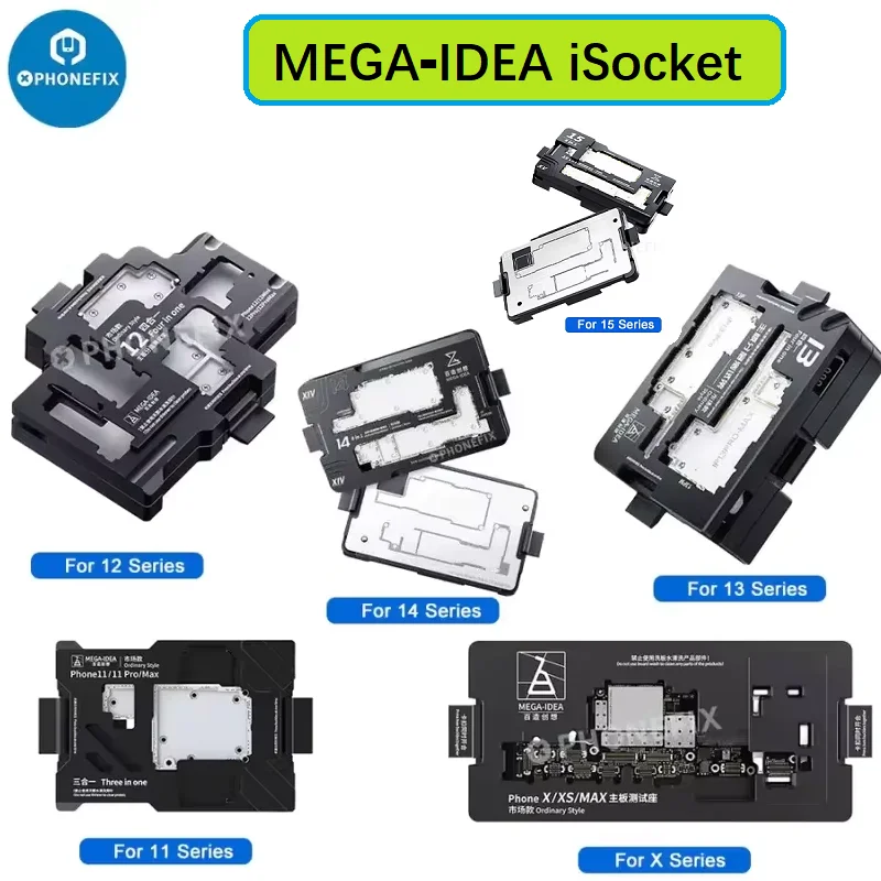 MEGA-IDEA iSocket тестовое приспособление для материнской платы, функциональный диагностический программатор для iPhone X 11, 12, 13, 14, 15, Pro Max, инструменты для ремонта