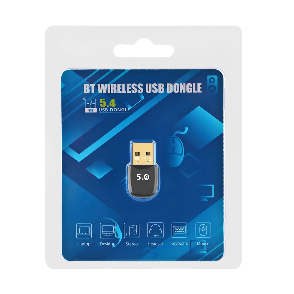 Usb bluetooth-compatível 5.4 adaptador transmissor de áudio receptor driver livre receptor de áudio de música para computador portátil