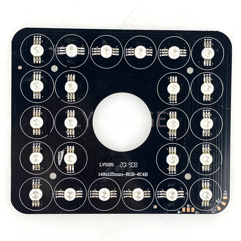 Premium 3in1 RGB 24 LED Cast Aluminum Handkerchief Lamp LED Board for Gas Column Smoke Machine