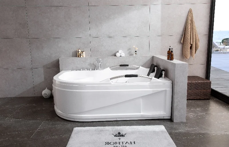 2 Person whirlpool Acrylic Massage Bathtub Hotel Luxury Bath Freestanding Hydromassage Indoor Rectangle Bathtub