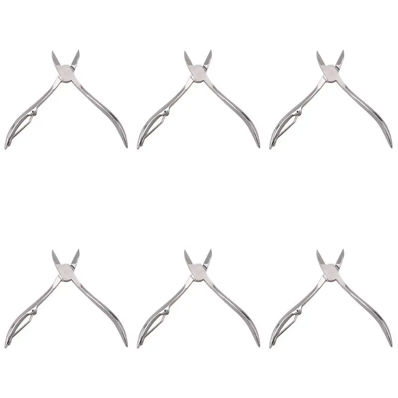 6Pack X(Professional Stainless Steel Foot Care Tools Paronychia Nippers Toe Nail Clippers Trimmer Cutters Podiatry